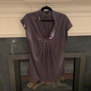 Grey silk tunic L